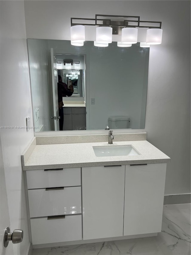 8211 NW 8th St Unit 2, Plantation, FL 33324 - bathroom with marble finish floors and vanity