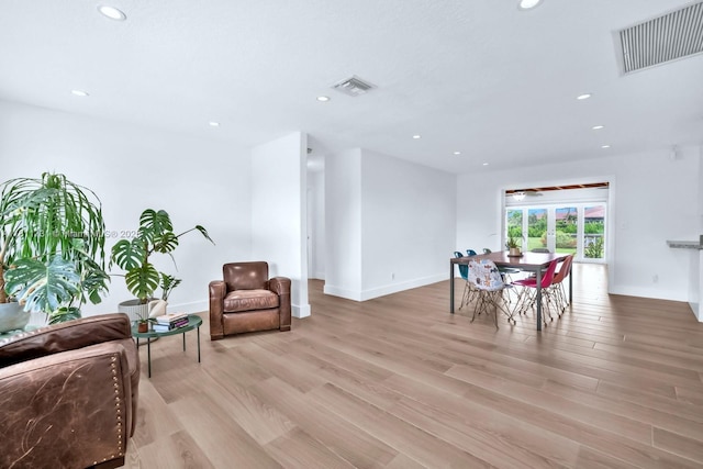 13711 SW 29th St, Davie, FL 33330 - living area with baseboards, recessed lighting, and light wood finished floors