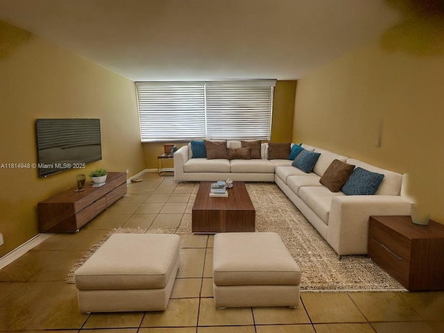 9001 SW 77th Ave Unit C705, Miami, FL 33156 - tiled living room with baseboards