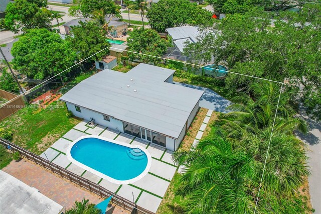 3105 SW 16th St, Fort Lauderdale, FL 33312 - view from above of property with a pool