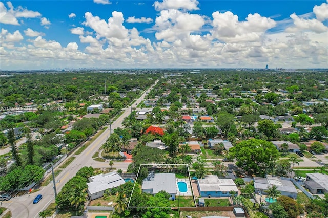 3105 SW 16th St, Fort Lauderdale, FL 33312 - aerial perspective of suburban area featuring property parcel outlined