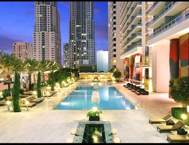 50 Biscayne Blvd Unit 3303, Miami, FL 33132 - community pool with a patio area and a view of city