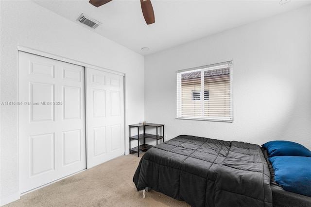 22618 SW 94th Path, Cutler Bay, FL 33190 - bedroom featuring carpet flooring, a closet, and ceiling fan