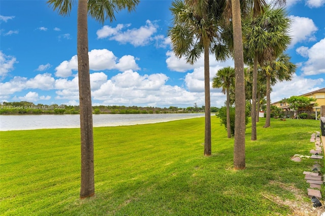 22618 SW 94th Path, Cutler Bay, FL 33190 - view of green lawn featuring a water view