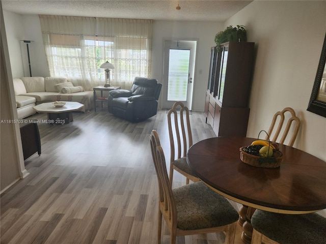 4144 Cambridge G 4144, Deerfield Beach, FL 33442 - dining area with light wood-type flooring and a textured ceiling