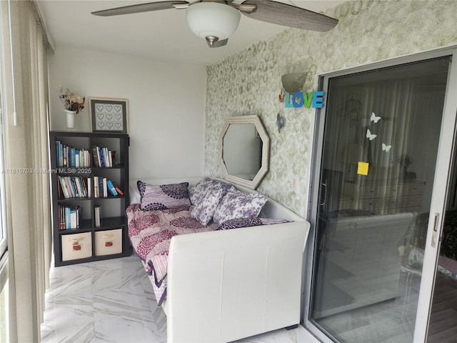4144 Cambridge G 4144, Deerfield Beach, FL 33442 - living room featuring ceiling fan