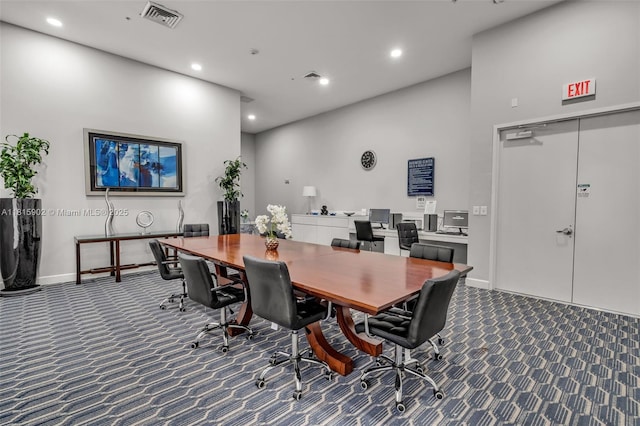 2775 NE 187th St Unit Ph6, Aventura, FL 33180 - carpeted dining room with recessed lighting, an office area, and baseboards