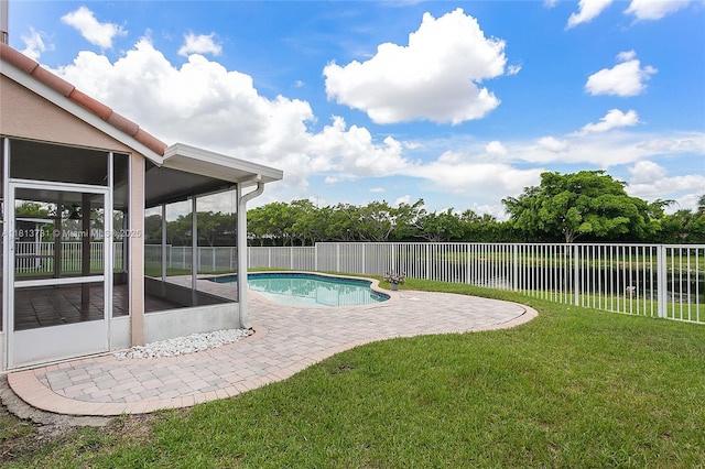 210 Somerset Way, Weston, FL 33326 - view of swimming pool with a sunroom and a patio