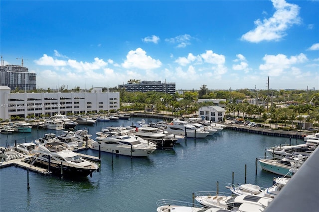17301 Biscayne Blvd Unit 605, North Miami Beach, FL 33160 - water view with a boat dock and numerous boat docks
