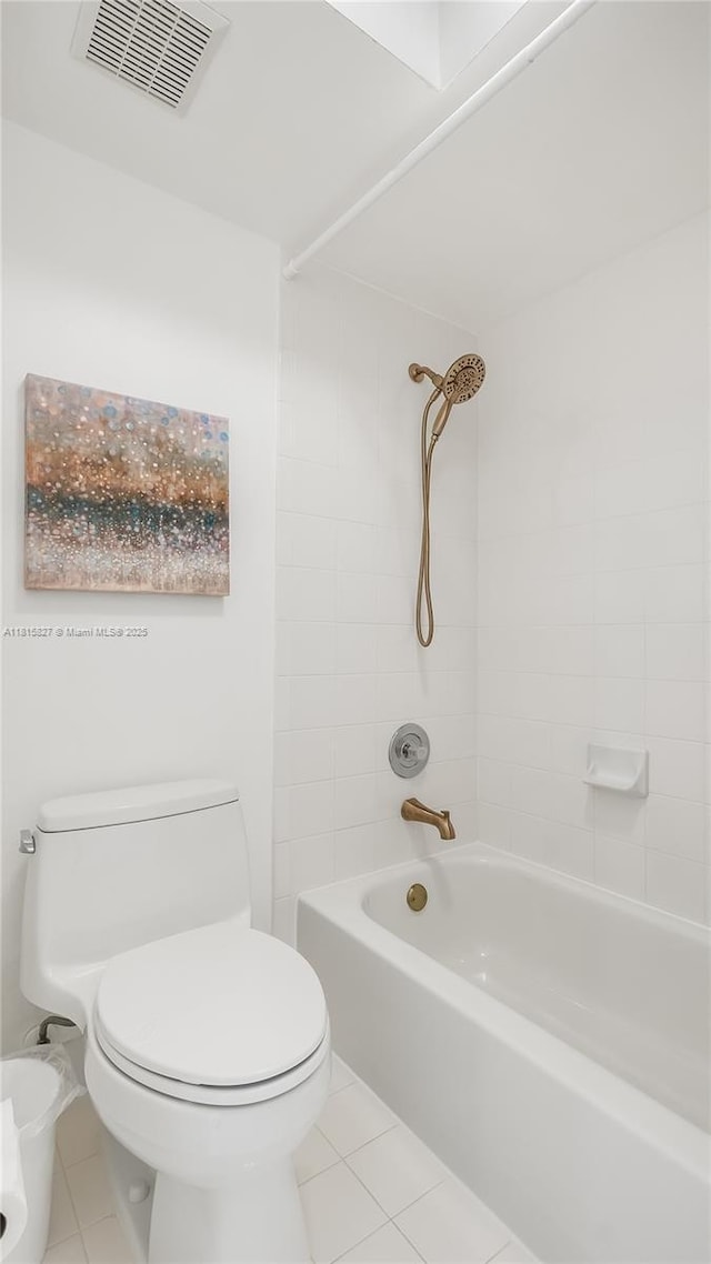 1981 NW 171st Ave, Pembroke Pines, FL 33028 - bathroom with tile patterned flooring, toilet, and shower / tub combination