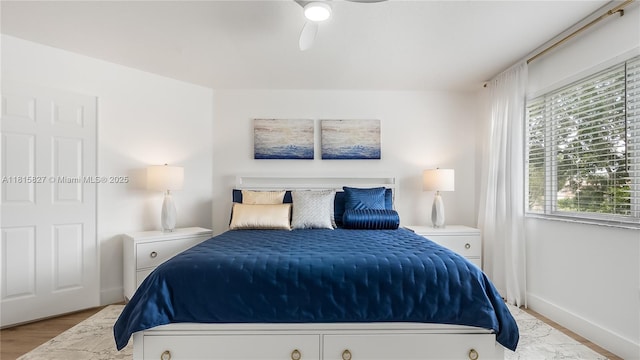 1981 NW 171st Ave, Pembroke Pines, FL 33028 - bedroom featuring baseboards, a ceiling fan, and wood finished floors