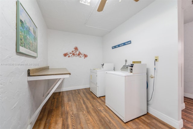 9601 Sunrise Lakes Blvd Unit 106, Sunrise, FL 33322 - shared laundry featuring independent washer and dryer, wood finished floors, and baseboards