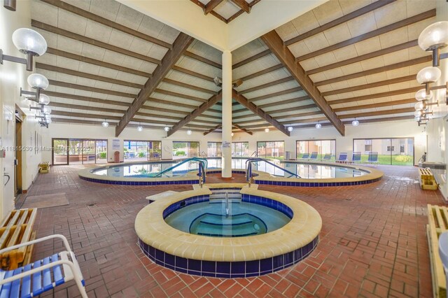 9601 Sunrise Lakes Blvd Unit 106, Sunrise, FL 33322 - indoor community pool with a hot tub