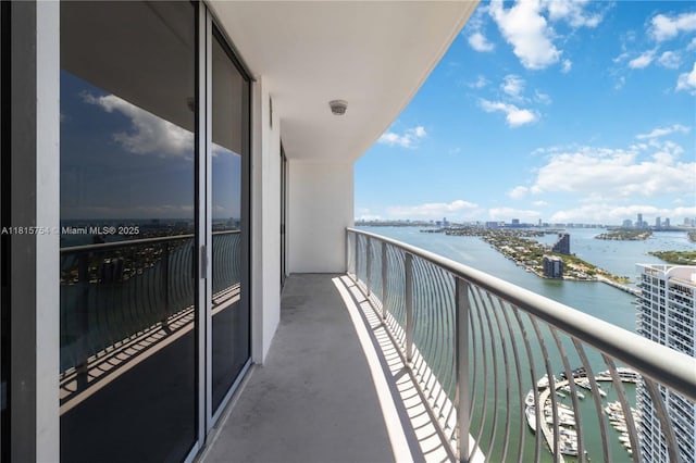 1750 N Bayshore Dr Unit 4604, Miami, FL 33132 - balcony with a water view and a view of city