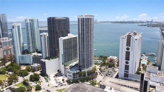 1750 N Bayshore Dr Unit 4604, Miami, FL 33132 - aerial view of city skyline and a nearby body of water