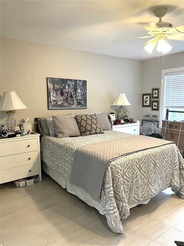 10830 SW 72nd St Unit 14, Miami, FL 33173 - bedroom with ceiling fan and wood finished floors