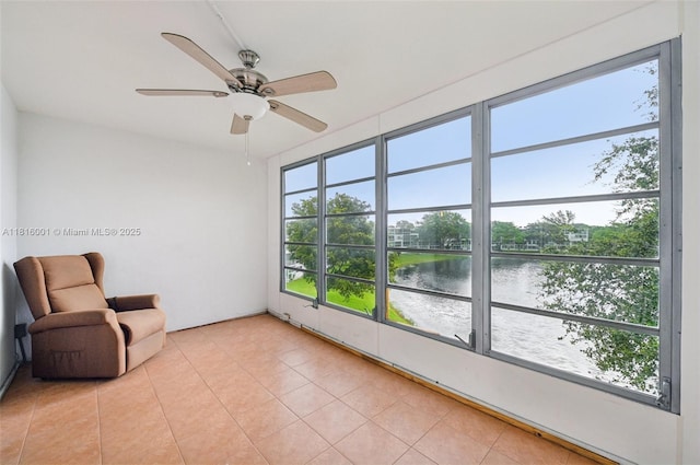 4007 Durham A 4007, Deerfield Beach, FL 33442 - unfurnished sunroom featuring a water view and plenty of natural light