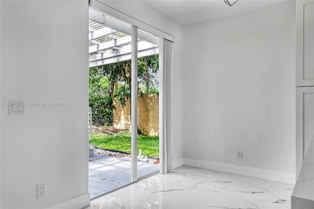 12173 Colony Preserve Dr, Boynton Beach, FL 33436 - doorway featuring baseboards and marble finish flooring