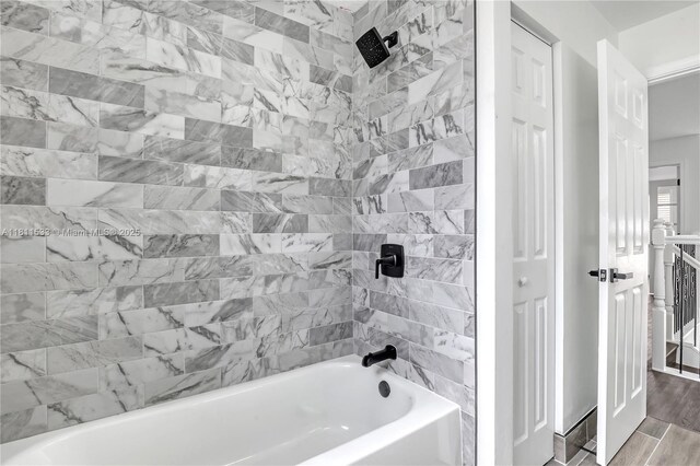 12173 Colony Preserve Dr, Boynton Beach, FL 33436 - bathroom with shower / tub combination and wood finished floors
