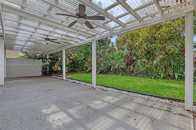 12173 Colony Preserve Dr, Boynton Beach, FL 33436 - view of patio / terrace with ceiling fan and a pergola