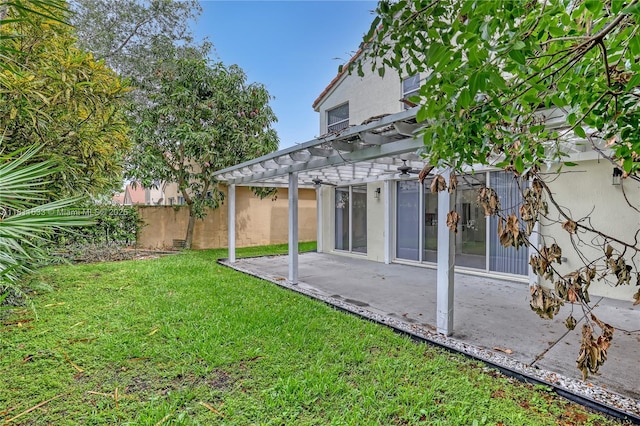 12173 Colony Preserve Dr, Boynton Beach, FL 33436 - rear view of property with a pergola, a patio, and stucco siding