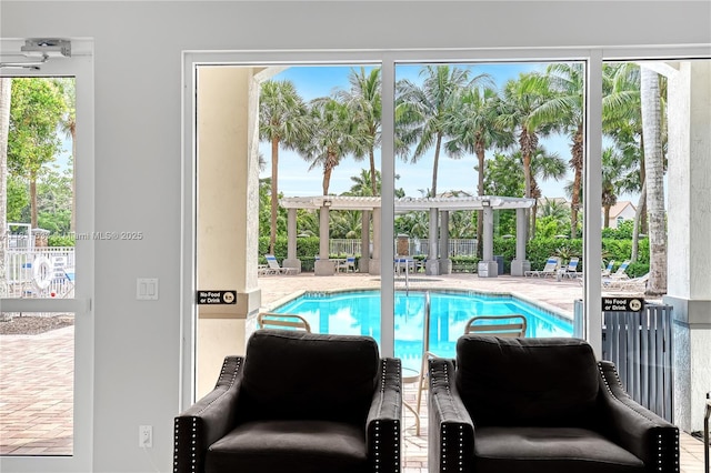 12173 Colony Preserve Dr, Boynton Beach, FL 33436 - community pool with a pergola and a patio