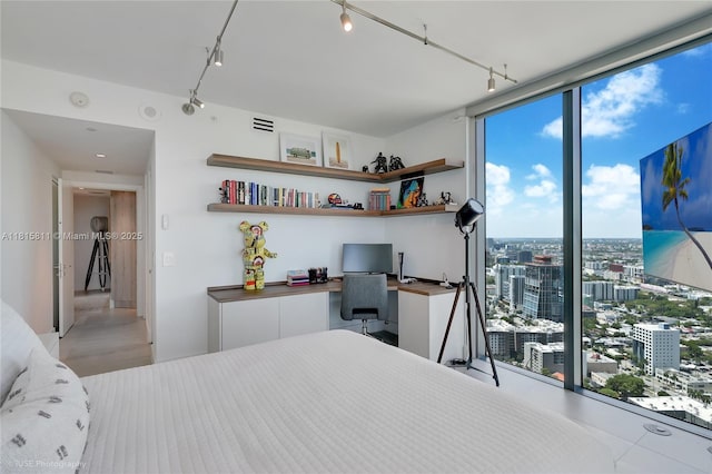 650 NE 32nd St Unit 4701, Miami, FL 33137 - bedroom featuring a wall of windows