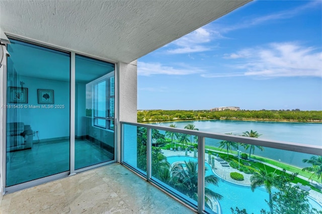 2641 N Flamingo Rd Unit 603N, Sunrise, FL 33323 - balcony featuring view of pool and a water view