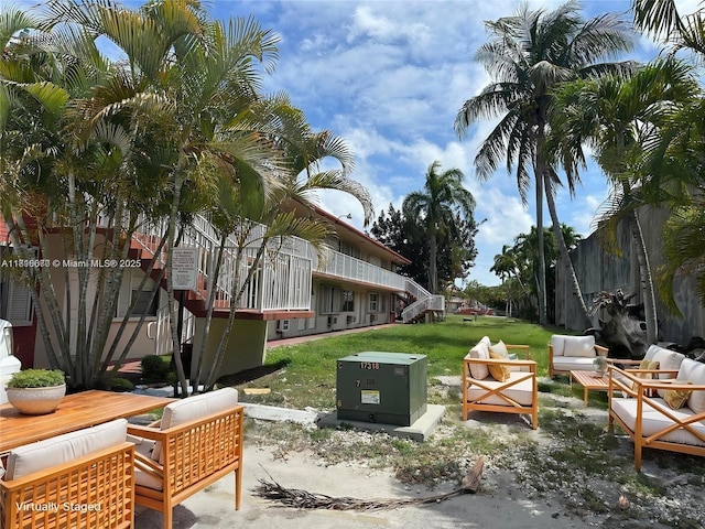 2916 Funston St Unit 47A, Hollywood, FL 33020 - view of yard with an outdoor living space and a patio area
