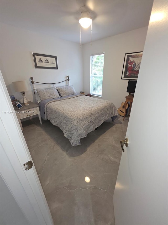 117 SW Fairview Ave, Port St Lucie, FL 34983 - bedroom with marble finish flooring and a ceiling fan