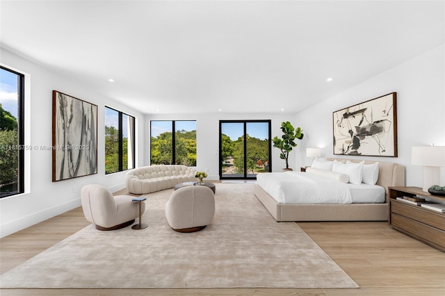 6200 Moss Ranch Rd, Pinecrest, FL 33156 - bedroom featuring light wood-type flooring and recessed lighting
