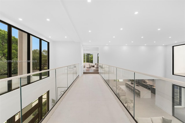 6200 Moss Ranch Rd, Pinecrest, FL 33156 - corridor with plenty of natural light and recessed lighting