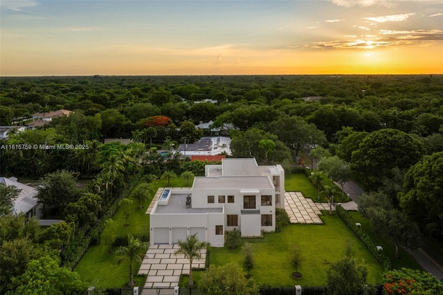 6200 Moss Ranch Rd, Pinecrest, FL 33156 - view from above of property with a heavily wooded area