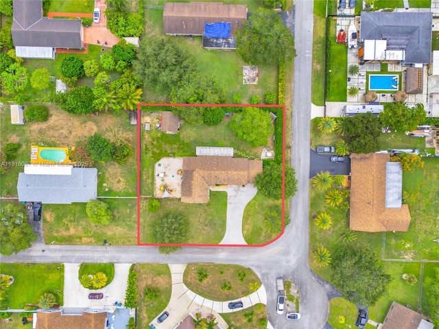 19520 SW 307th St, Homestead, FL 33030 - aerial view of property and surrounding area featuring property parcel outlined