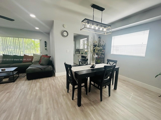 8002 Lagos De Campo Blvd Unit B-107, Tamarac, FL 33321 - dining space featuring wood finished floors, baseboards, and recessed lighting