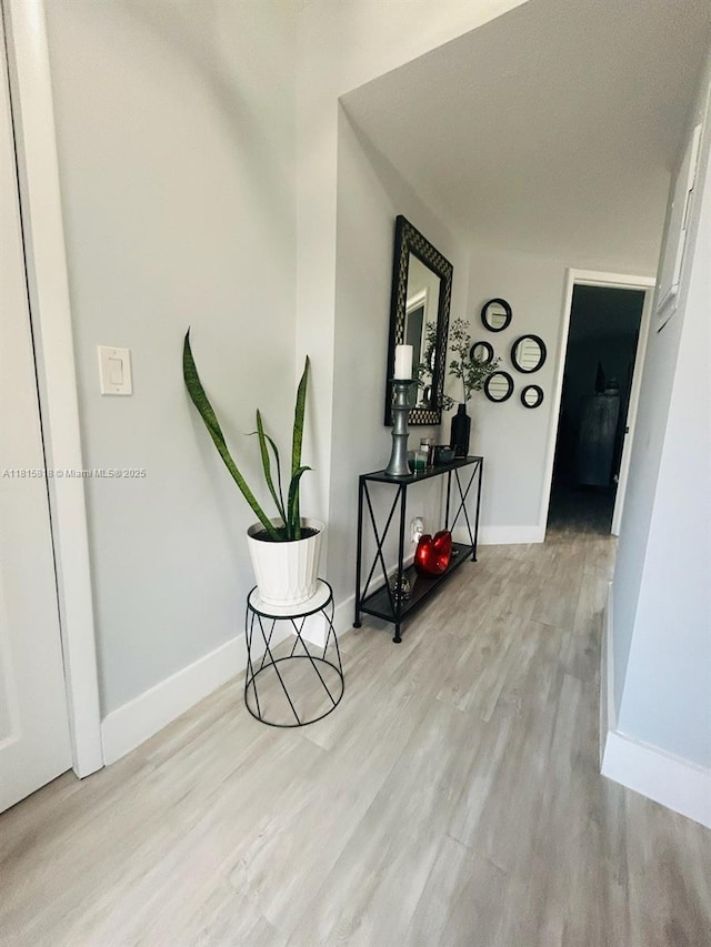 8002 Lagos De Campo Blvd Unit B-107, Tamarac, FL 33321 - hallway featuring wood finished floors and baseboards
