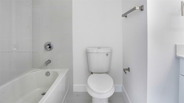 1351 Sulstone Dr, Punta Gorda, FL 33983 - bathroom featuring toilet, tile patterned flooring,  shower combination, and baseboards