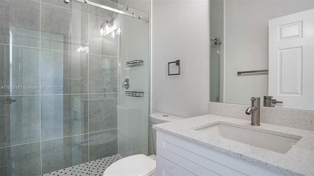 1351 Sulstone Dr, Punta Gorda, FL 33983 - full bath featuring toilet, vanity, and a shower stall
