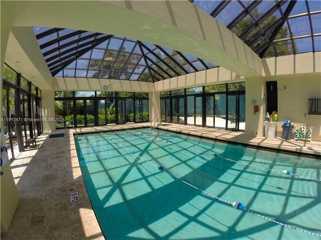 1000 Quayside Te Unit 410, Miami, FL 33138 - indoor pool featuring a lanai and a patio