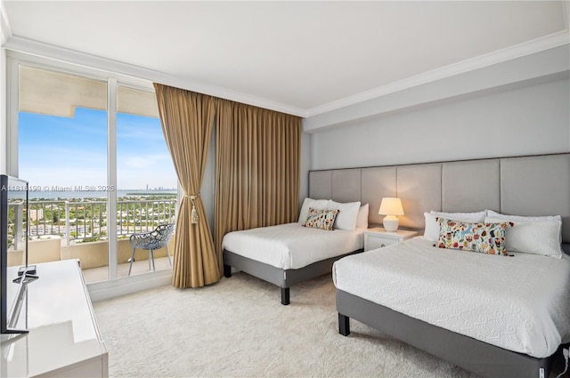 781 Crandon Blvd Unit 1802, Key Biscayne, FL 33149 - carpeted bedroom with crown molding