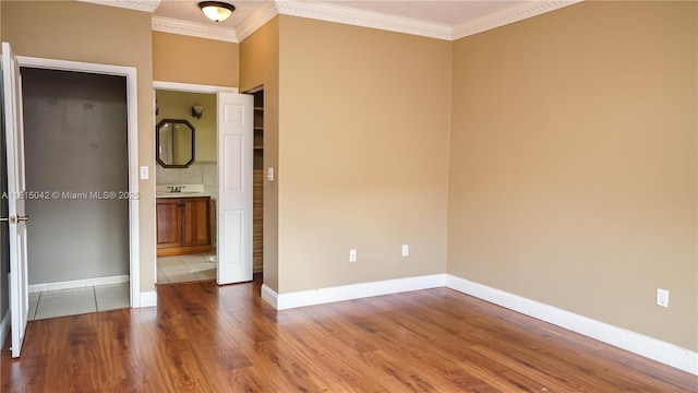 7997 NW 199th Ter, Hialeah, FL 33015 - unfurnished bedroom with ornamental molding and wood finished floors