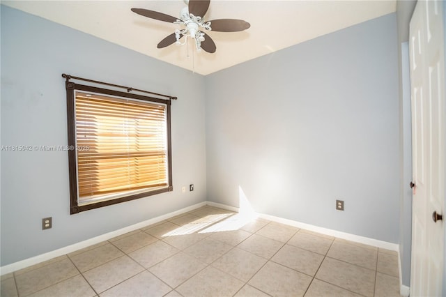 7997 NW 199th Ter, Hialeah, FL 33015 - empty room with ceiling fan and light tile patterned flooring