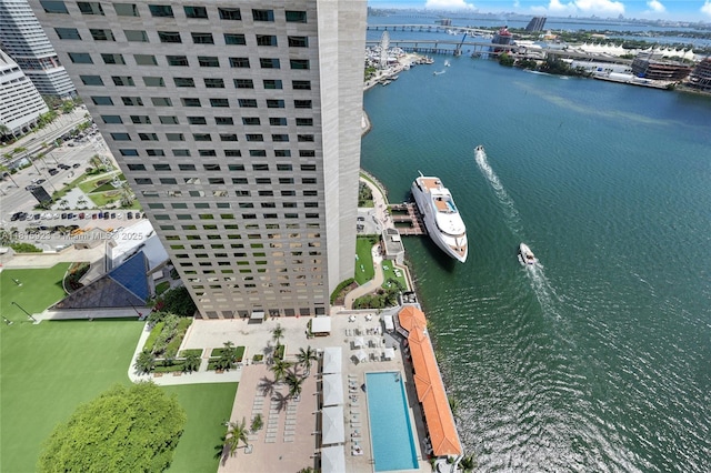 335 S Biscayne Blvd Unit 3110, Miami, FL 33131 - aerial view of a large body of water and a notable bridge