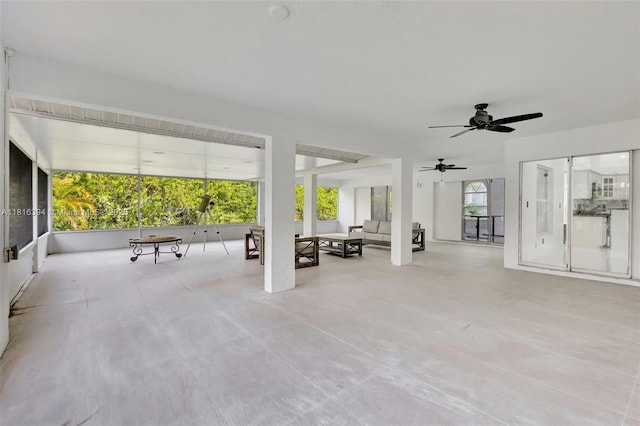 17084 N 33rd Rd N, Loxahatchee, FL 33470 - view of patio with an outdoor hangout area and a ceiling fan