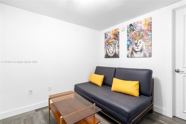 1800 S Ocean Dr Unit 2208, Hallandale Beach, FL 33009 - sitting room featuring baseboards and wood finished floors
