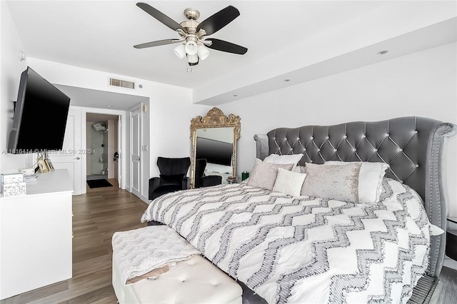 1800 S Ocean Dr Unit 2208, Hallandale Beach, FL 33009 - bedroom with wood finished floors and a ceiling fan