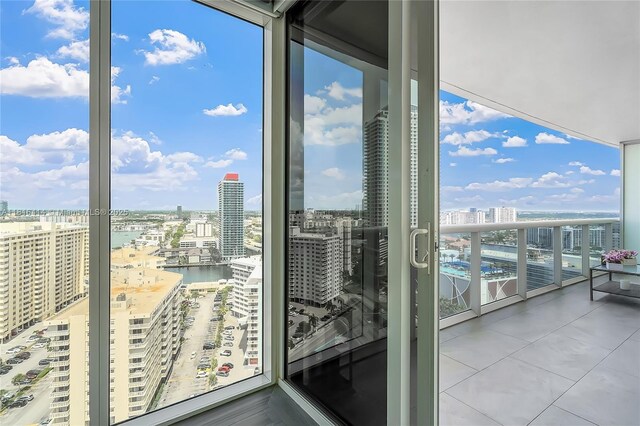 1800 S Ocean Dr Unit 2208, Hallandale Beach, FL 33009 - balcony with a water view and a city view