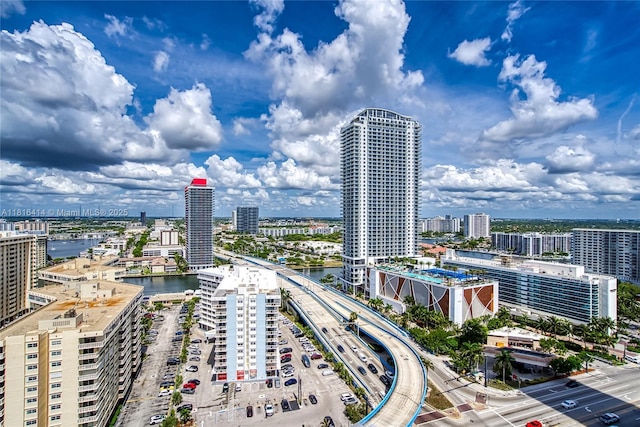 1800 S Ocean Dr Unit 2208, Hallandale Beach, FL 33009 - view of urban area featuring a large body of water, a notable bridge, and a main thoroughfare