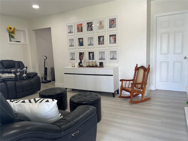 14511 SW 294th St, Homestead, FL 33033 - living room with light wood finished floors, baseboards, and recessed lighting