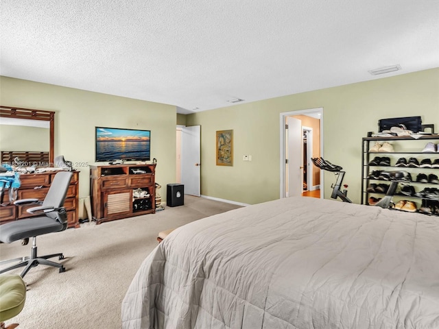 3121 N 52nd Ave, Hollywood, FL 33021 - carpeted bedroom featuring a textured ceiling and an office area